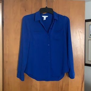WHBM Royal Blue Blouse